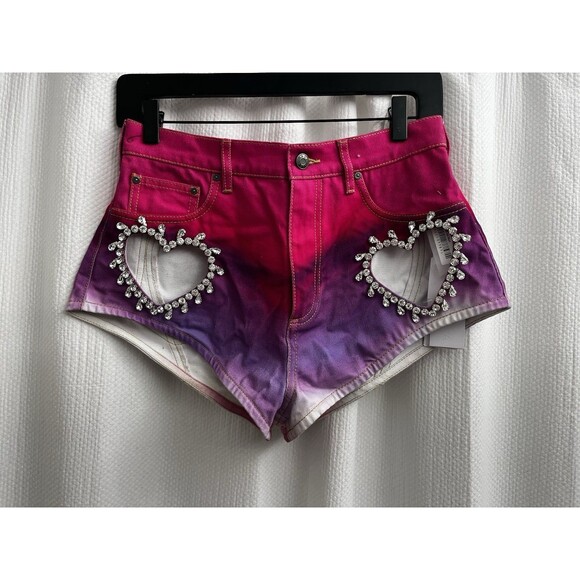 Area Pants - AREA Pink and Purple Jean Shorts